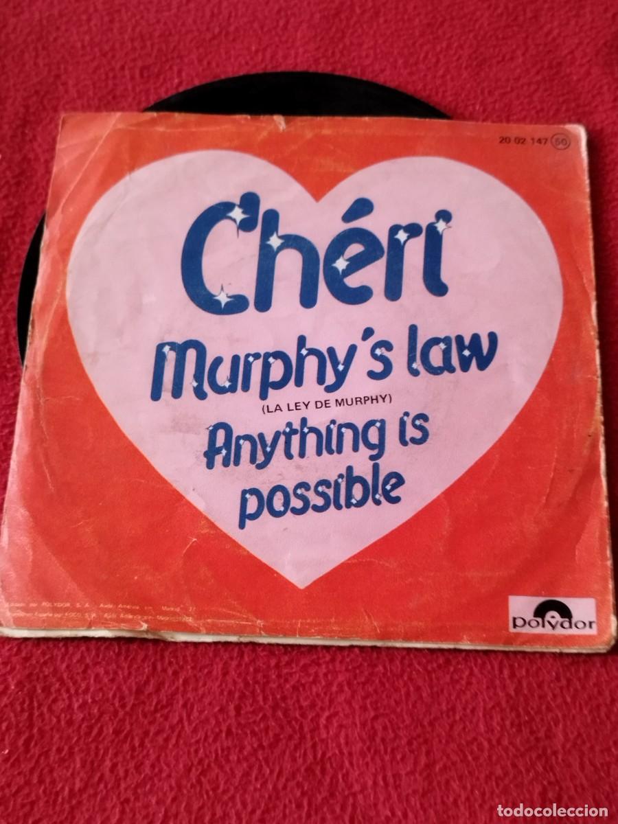 Discos de vinilo: Cheri - Murphys Law, La Ley De Murphy. Vinilo single. - Foto 3
