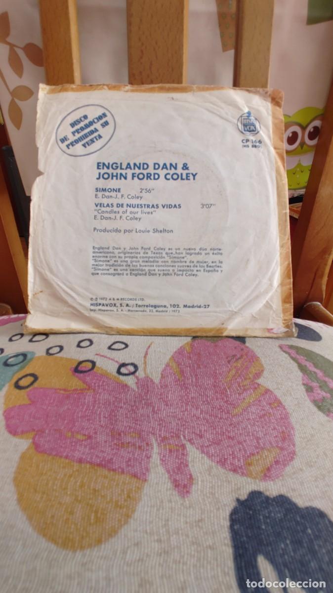 Discos de vinilo: ENGLAND DAN & JOHN FORD COLEY-SINGLE SIMONE - Foto 3