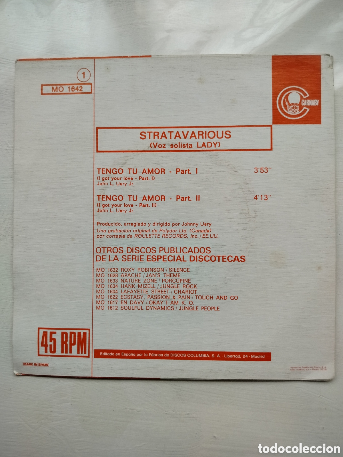 Discos de vinilo: Stratavarius Single 1976 Promo - Foto 2