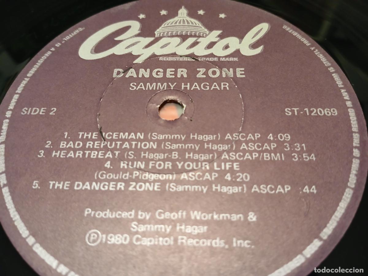 Discos de vinilo: Sammy Hagar &ndash; Danger Zone- (1980) LP disco vinilo - Foto 2