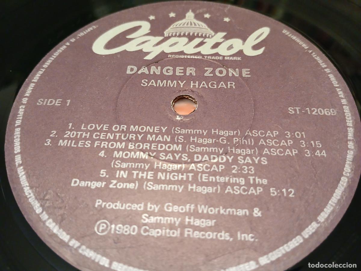 Discos de vinilo: Sammy Hagar &ndash; Danger Zone- (1980) LP disco vinilo - Foto 3