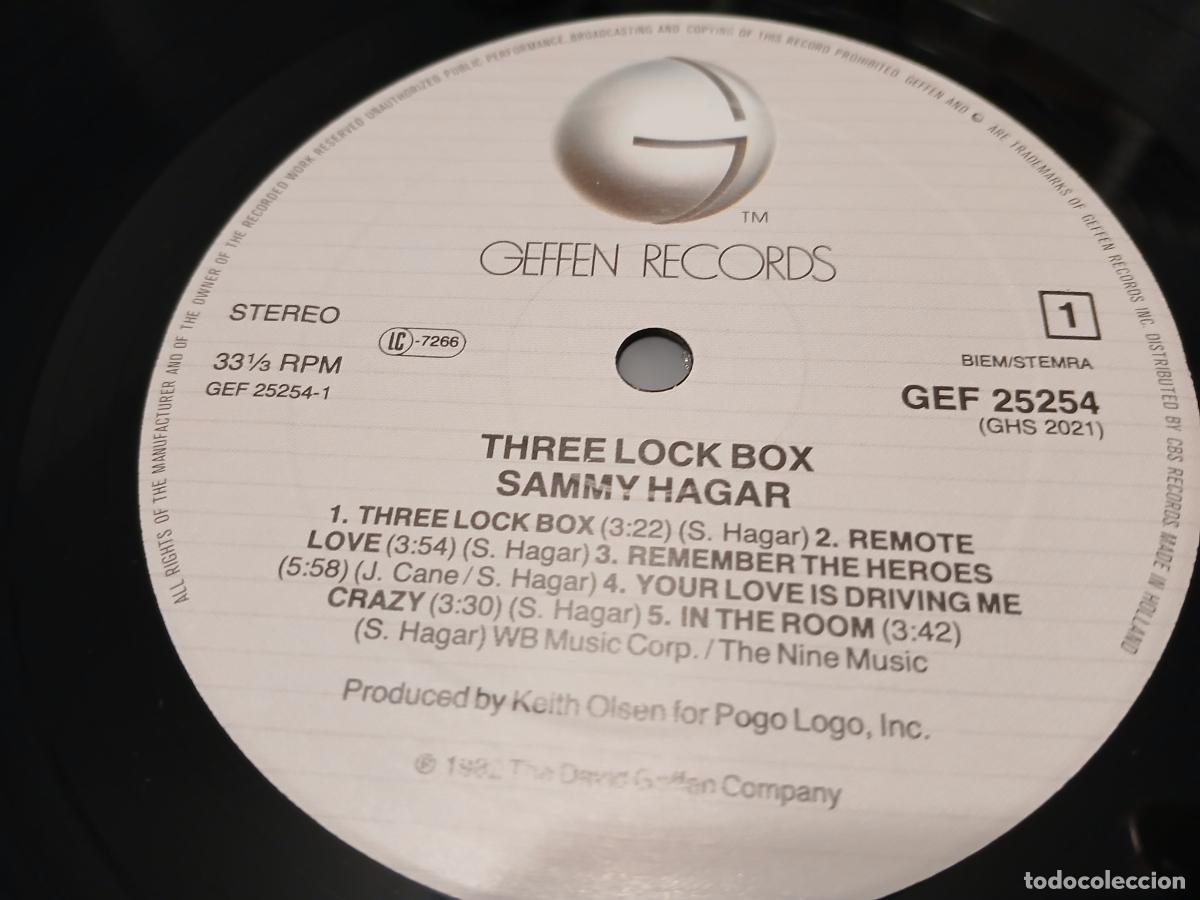 Discos de vinilo: Sammy Hagar &ndash; Three Lock Box- (1982) LP disco vinilo - Foto 3