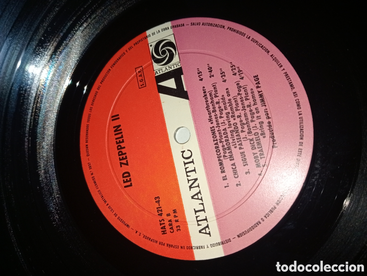 Discos de vinilo: Led Zeppelin - Led Zeppelin ll / LP Vinilo Espa&ntilde;a 1981 - Foto 19