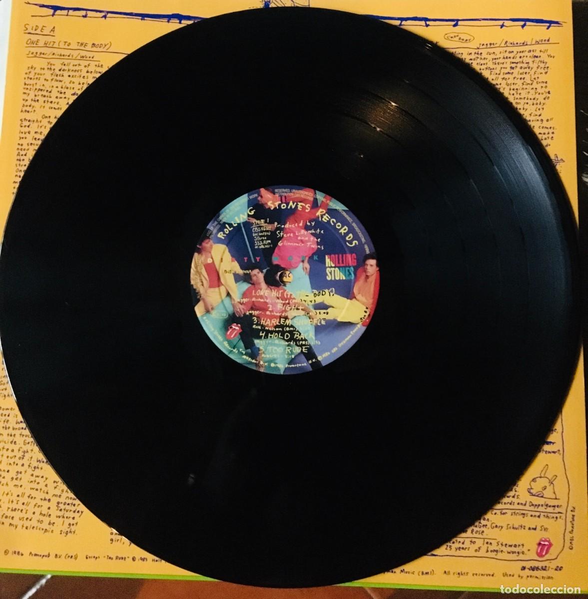 Discos de vinilo: ROLLING STONES - DIRTY WORK, LP edic EU 1986 - Foto 2