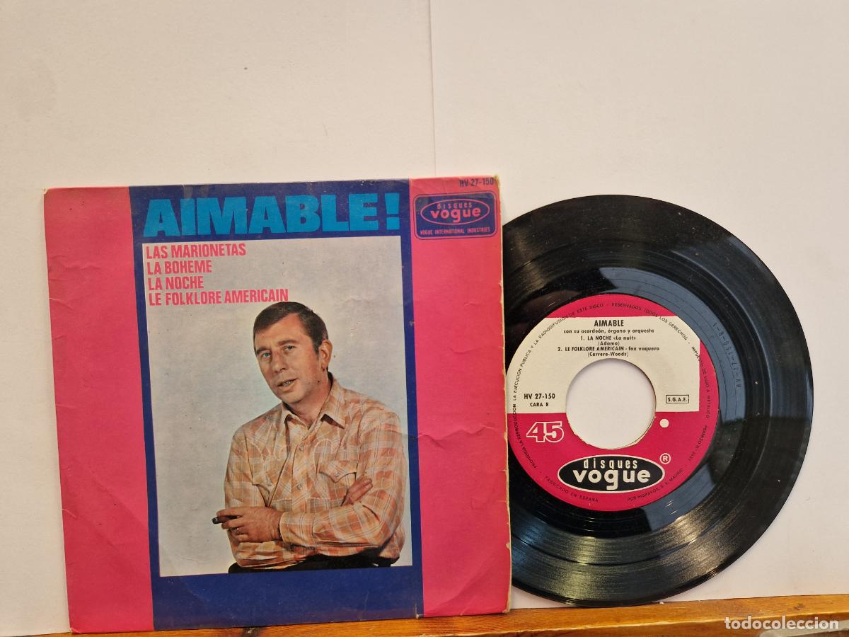 Discos de vinilo: SINGLE. AIMABLE. LAS MARIONETAS. LA BOHEME - Foto 1