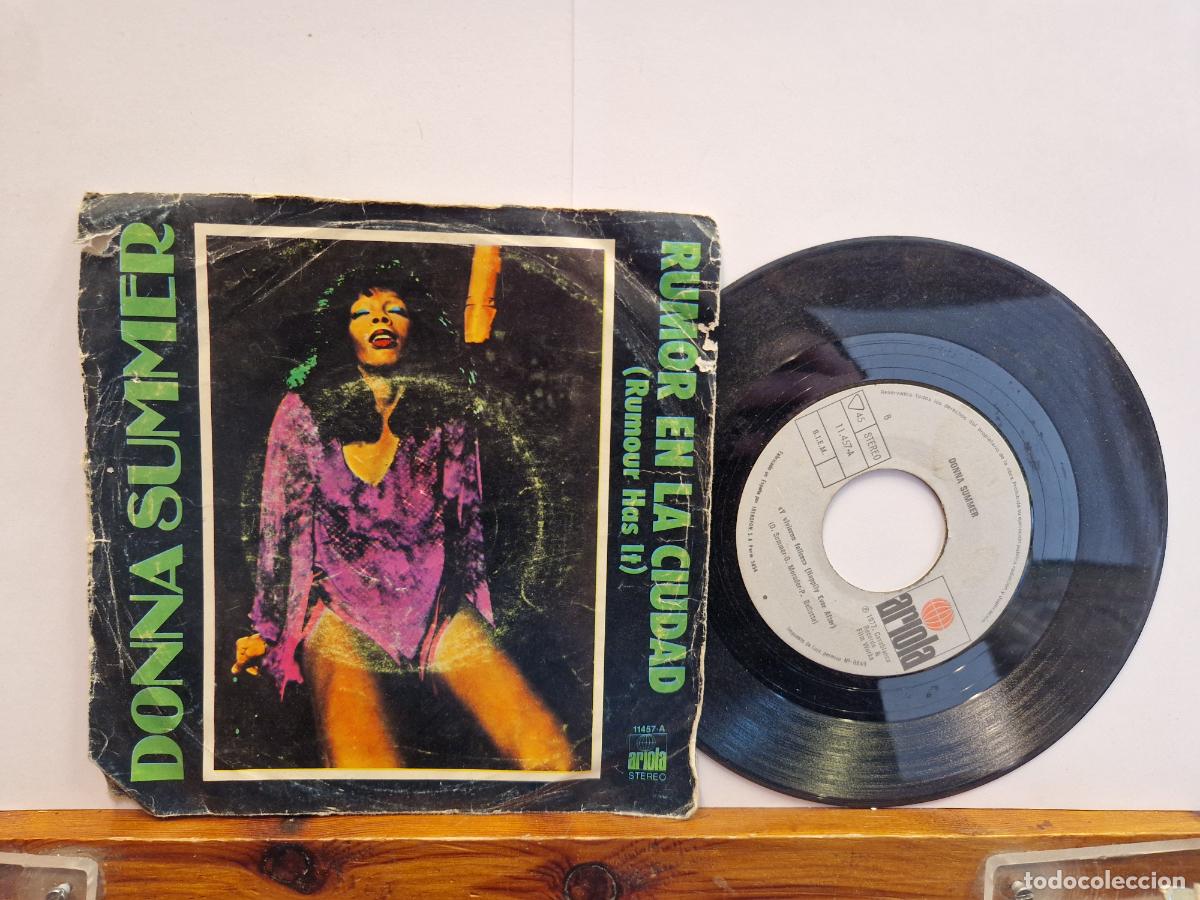 Discos de vinilo: SINGLE. DONASUMMER. RUMOR EN LA CIUDAD. - Foto 1