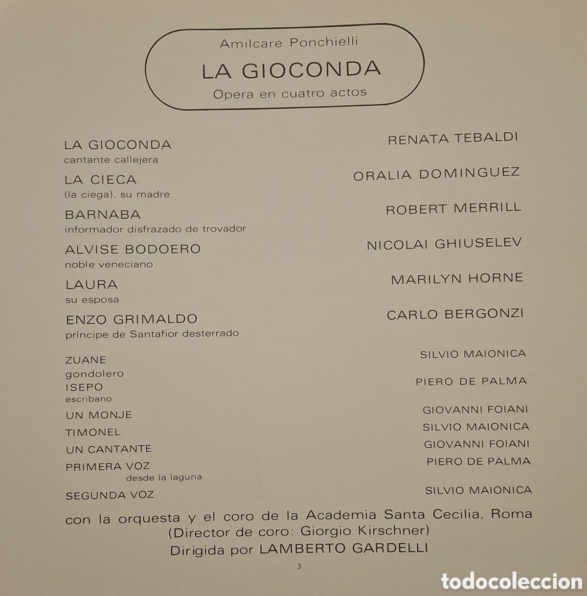 Discos de vinilo: Estuche Opera LA GIOCONDA - Foto 3