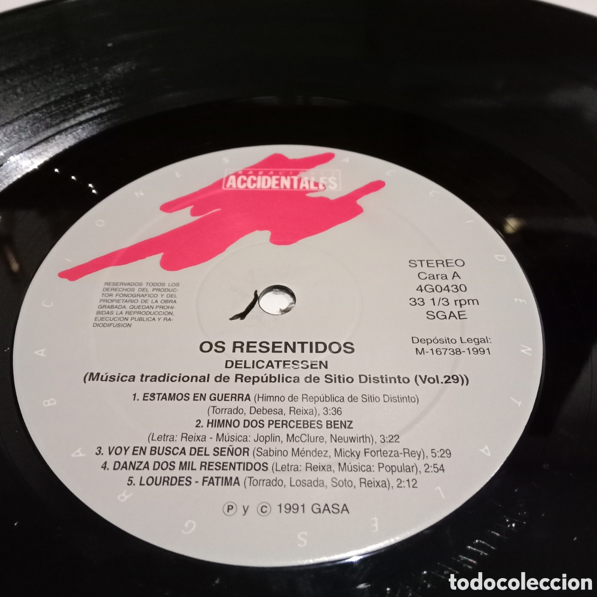 Discos de vinilo: OS RESENTIDOS - DELIKATESSEN - LP - Foto 8
