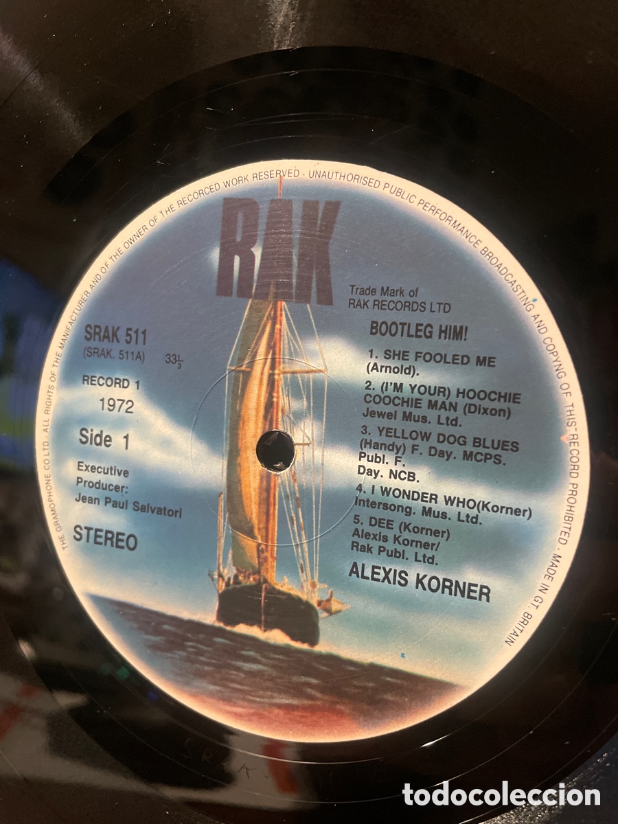 Discos de vinilo: Bootleg him! - Alexis Korner UK 1972 - Foto 2