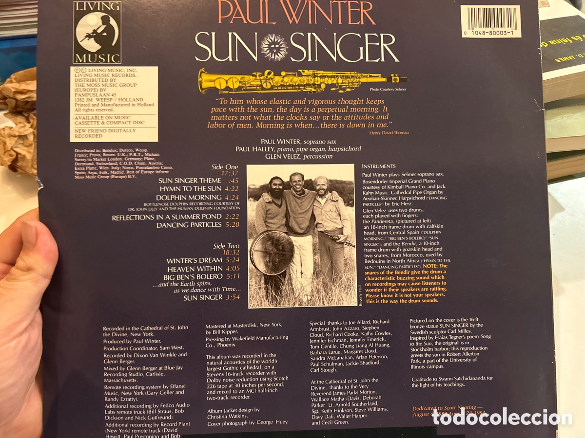 Discos de vinilo: Paul Winter: sun singer. Lp vinilo - Foto 2