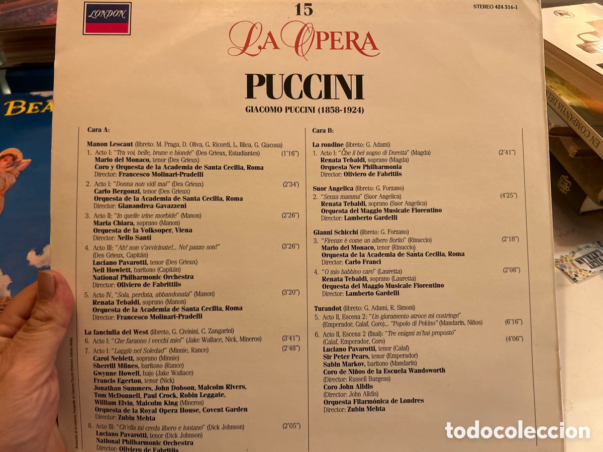 Discos de vinilo: Num 15 la opera Puccini. Salvat Lp vinilo - Foto 2