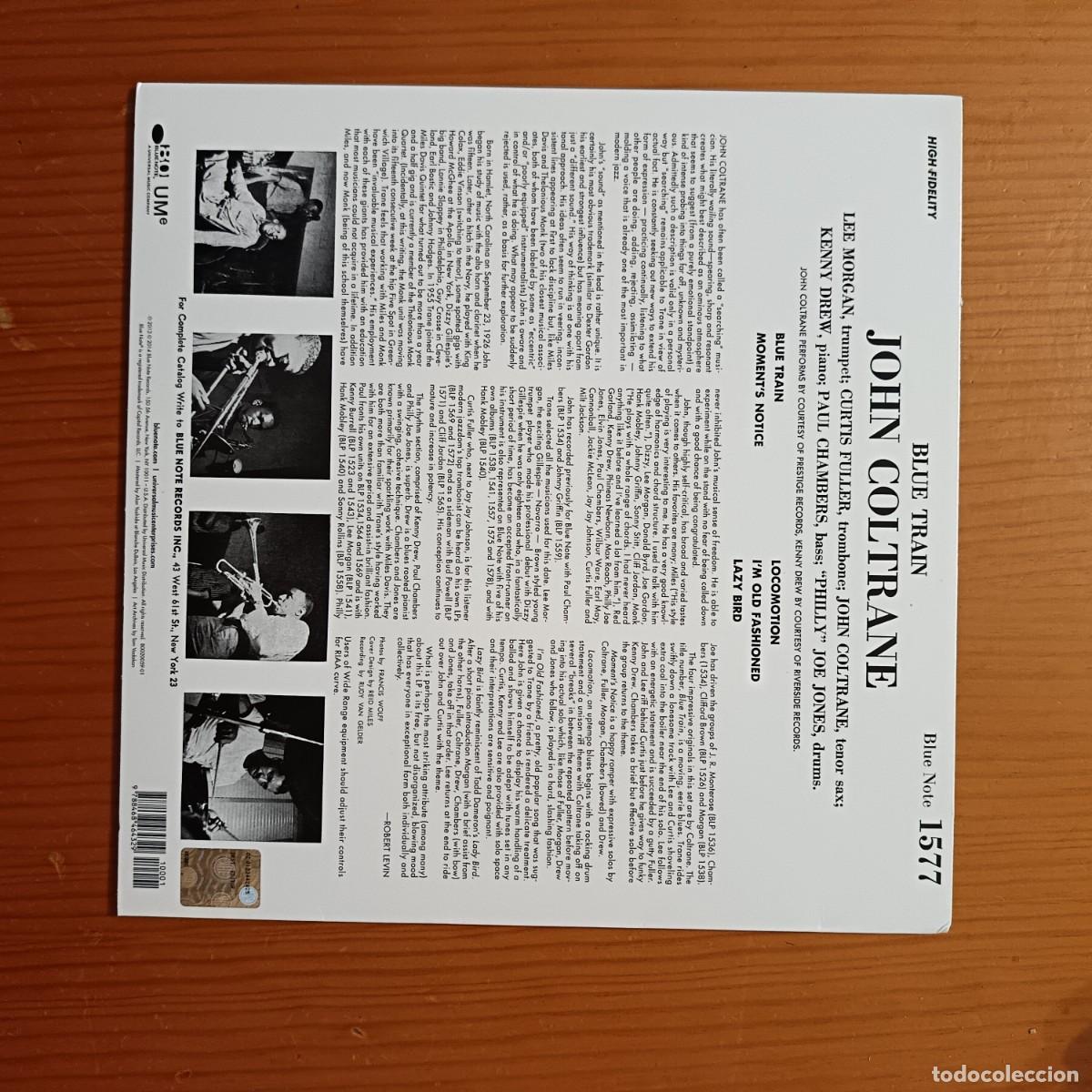 Discos de vinilo: JOHN COLTRANE. BLUE TRAIN VINILO 180G - Foto 2