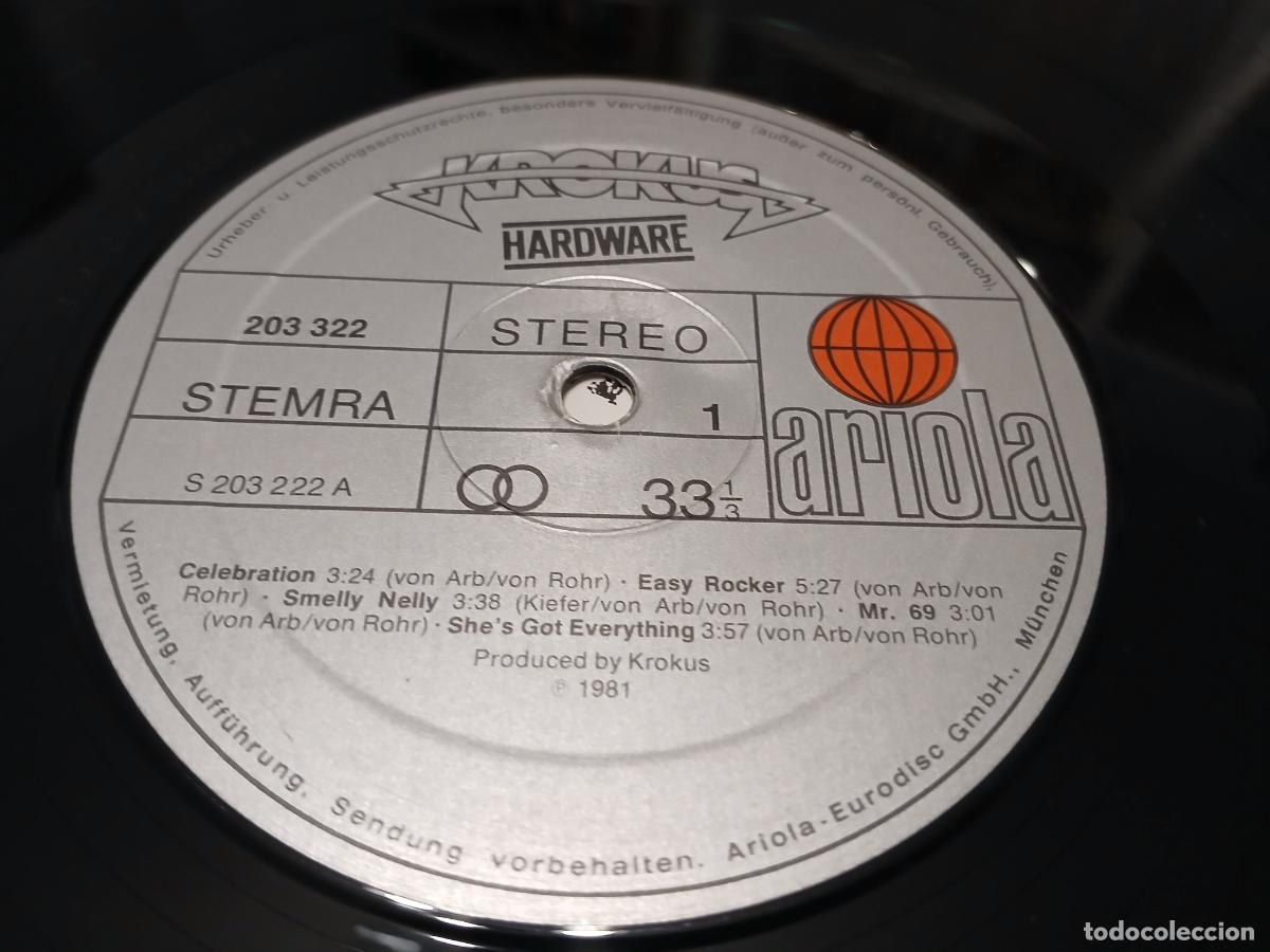 Discos de vinilo: Krokus &ndash; Hardware- (1981) LP disco vinilo - Foto 2
