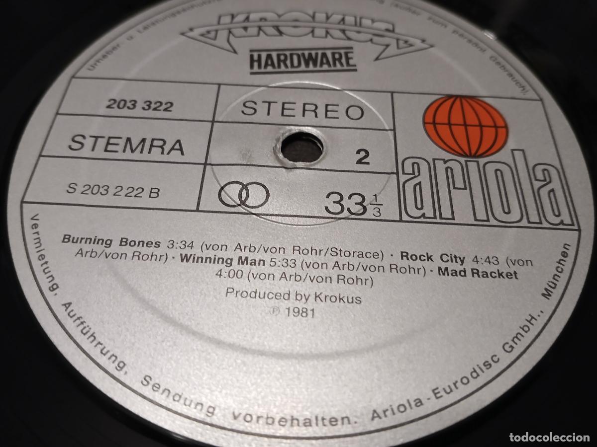 Discos de vinilo: Krokus &ndash; Hardware- (1981) LP disco vinilo - Foto 3
