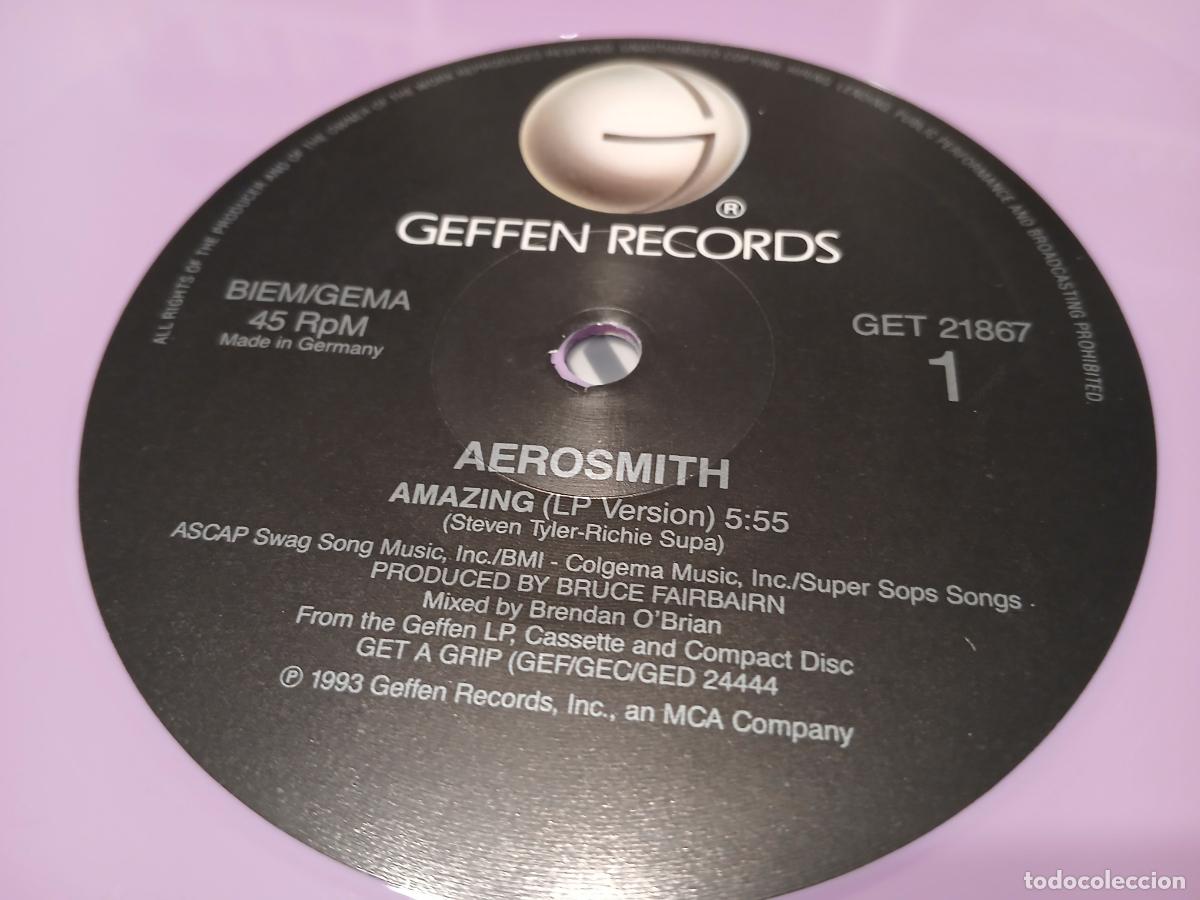 Discos de vinilo: Aerosmith &lrm;&ndash; Amazing- (1993) maxi-single - Foto 2