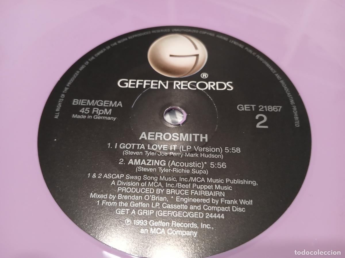 Discos de vinilo: Aerosmith &lrm;&ndash; Amazing- (1993) maxi-single - Foto 3