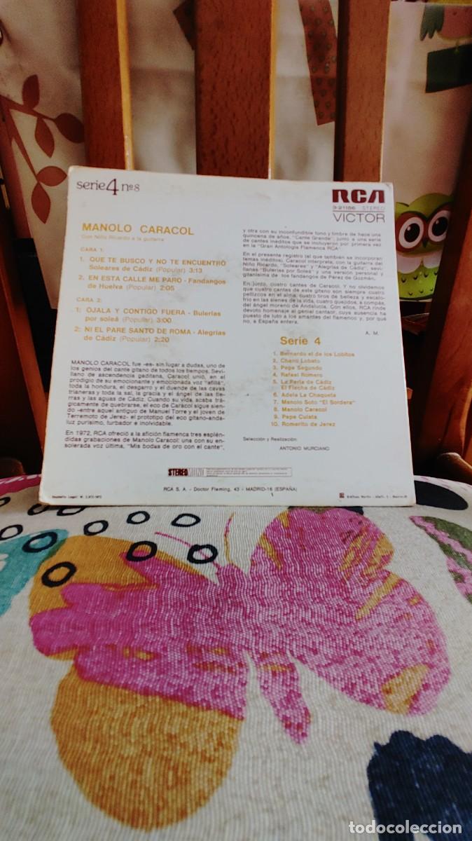 Discos de vinilo: MANOLO CARACOL-EP SOLEARES +3 - Foto 2