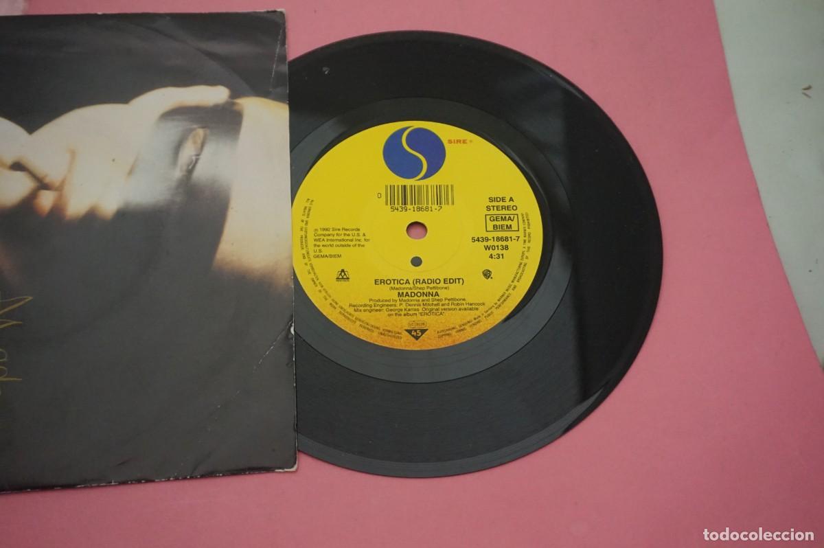 Discos de vinilo: SINGLE - MADONNA - EROTICA - DISCO EN EXCELENTE ESTADO - Foto 3
