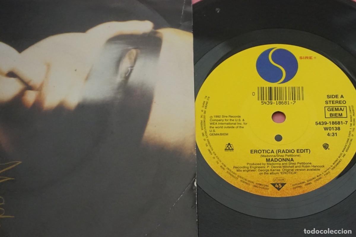 Discos de vinilo: SINGLE - MADONNA - EROTICA - DISCO EN EXCELENTE ESTADO - Foto 4