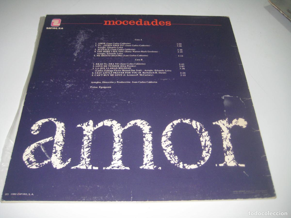 Discos de vinilo: Mocedades - Amor LP 1980 - Foto 2