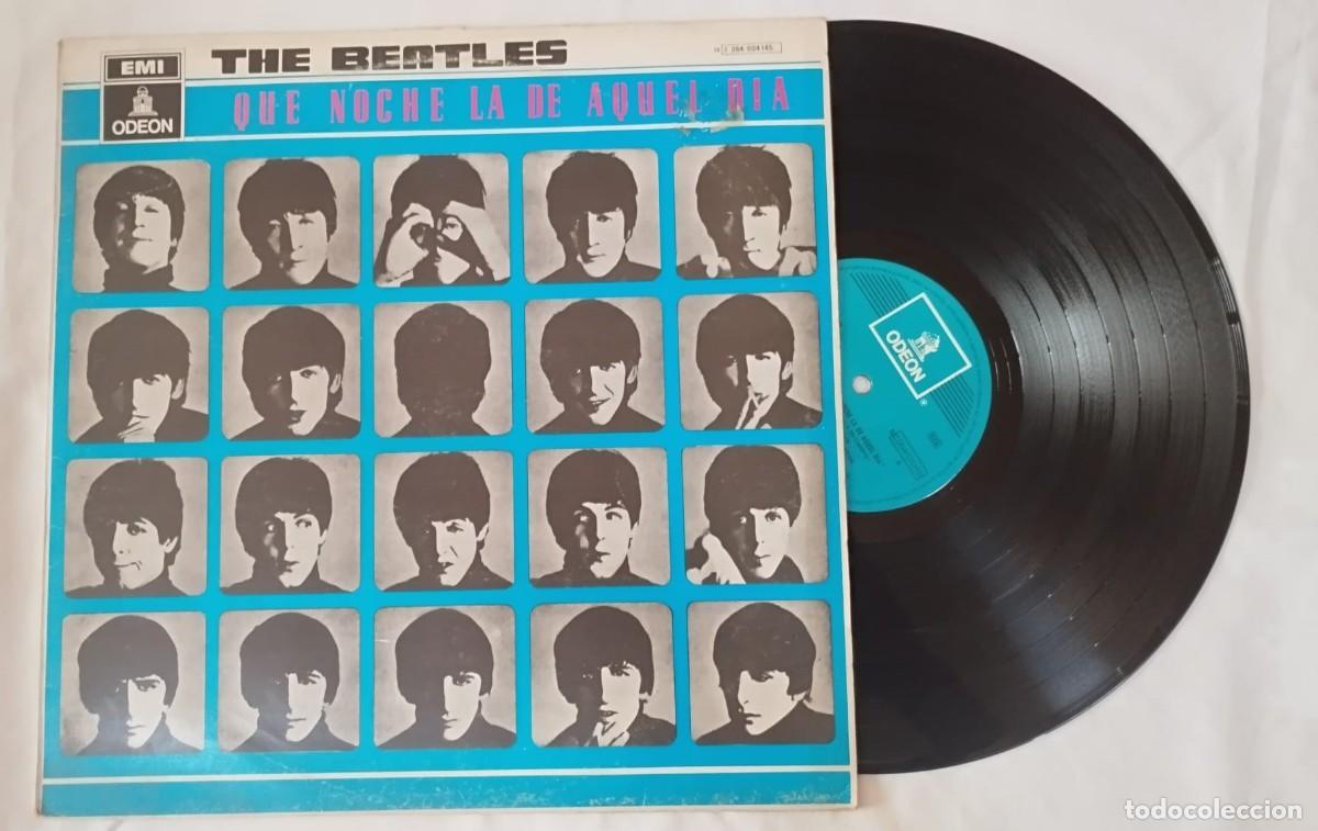 Discos de vinilo: ANTIGUO VINILO / OLD VINYL RECORD: THE BEATLES QUE NOCHE LA DE AQUEL D&Iacute;A / THE BEATLES A HARD DAY'S