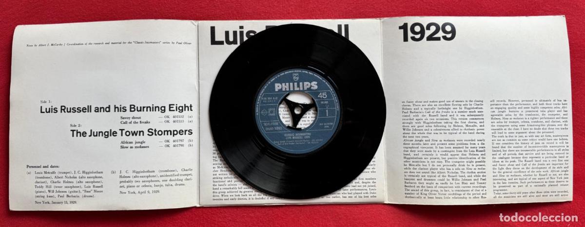 Discos de vinilo: Luis Russel 45t 1929 VG++ EX ep - Foto 2