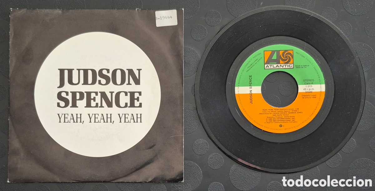 Discos de vinilo: SINGLE - JUDSON SPENCE - YEAH, YEAH, YEAH - 1988 ESPA&Ntilde;A - Foto 3