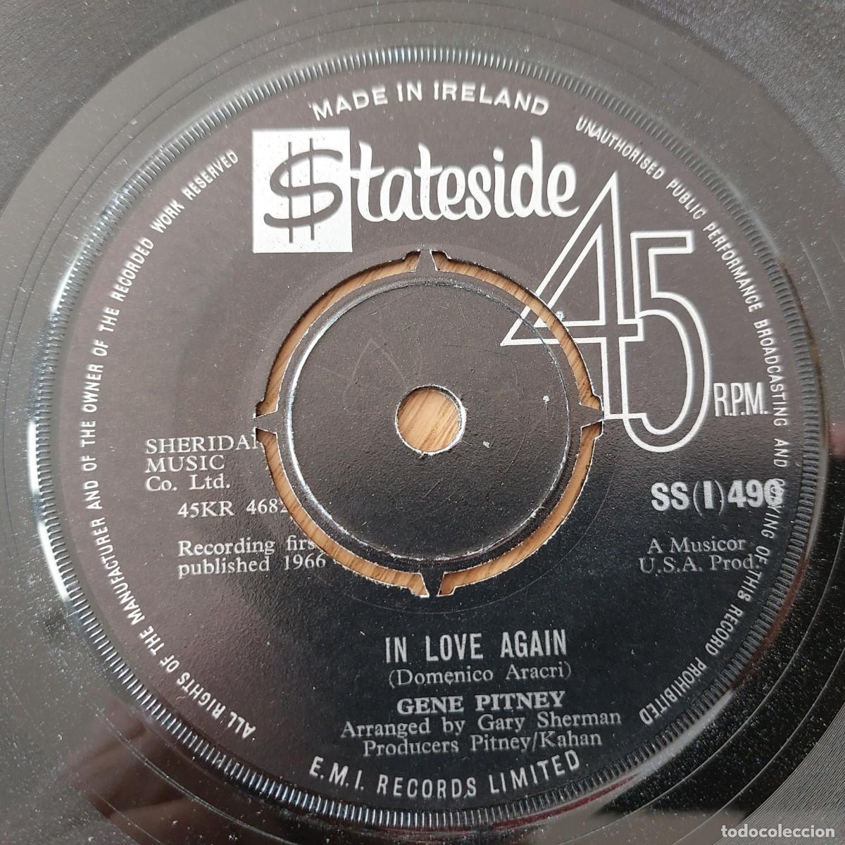 Discos de vinilo: SINGLE - GENE PITNEY - IN LOVE AGAIN - Foto 1