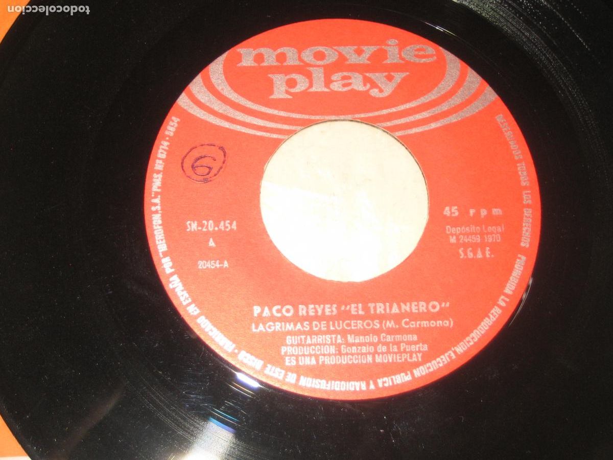 Discos de vinilo: DISCOFERTA - SINGLES/EPS - PACO REYES - SOLO VINILO - Foto 1