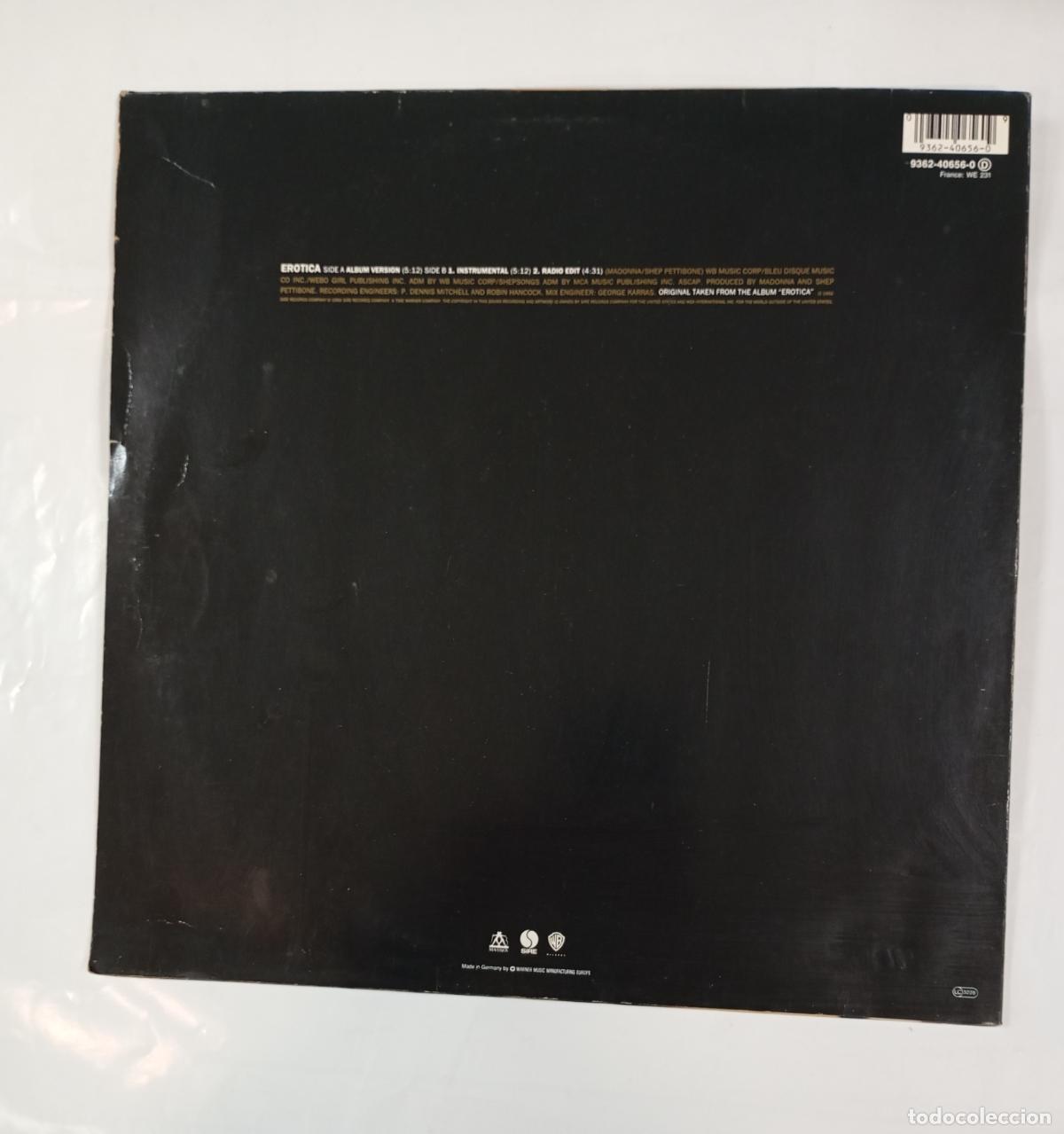 Discos de vinilo: MADONNA. ER&Oacute;TICA. MAXI-SINGLE. TDKDA26 - Foto 2