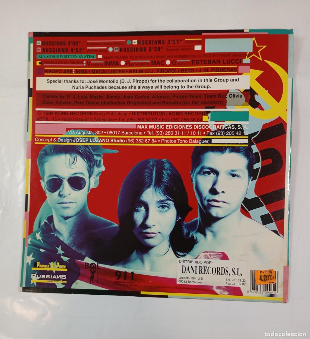 Discos de vinilo: RUSSIANS. MAXI-SINGLE. TDKLP15 - Foto 2