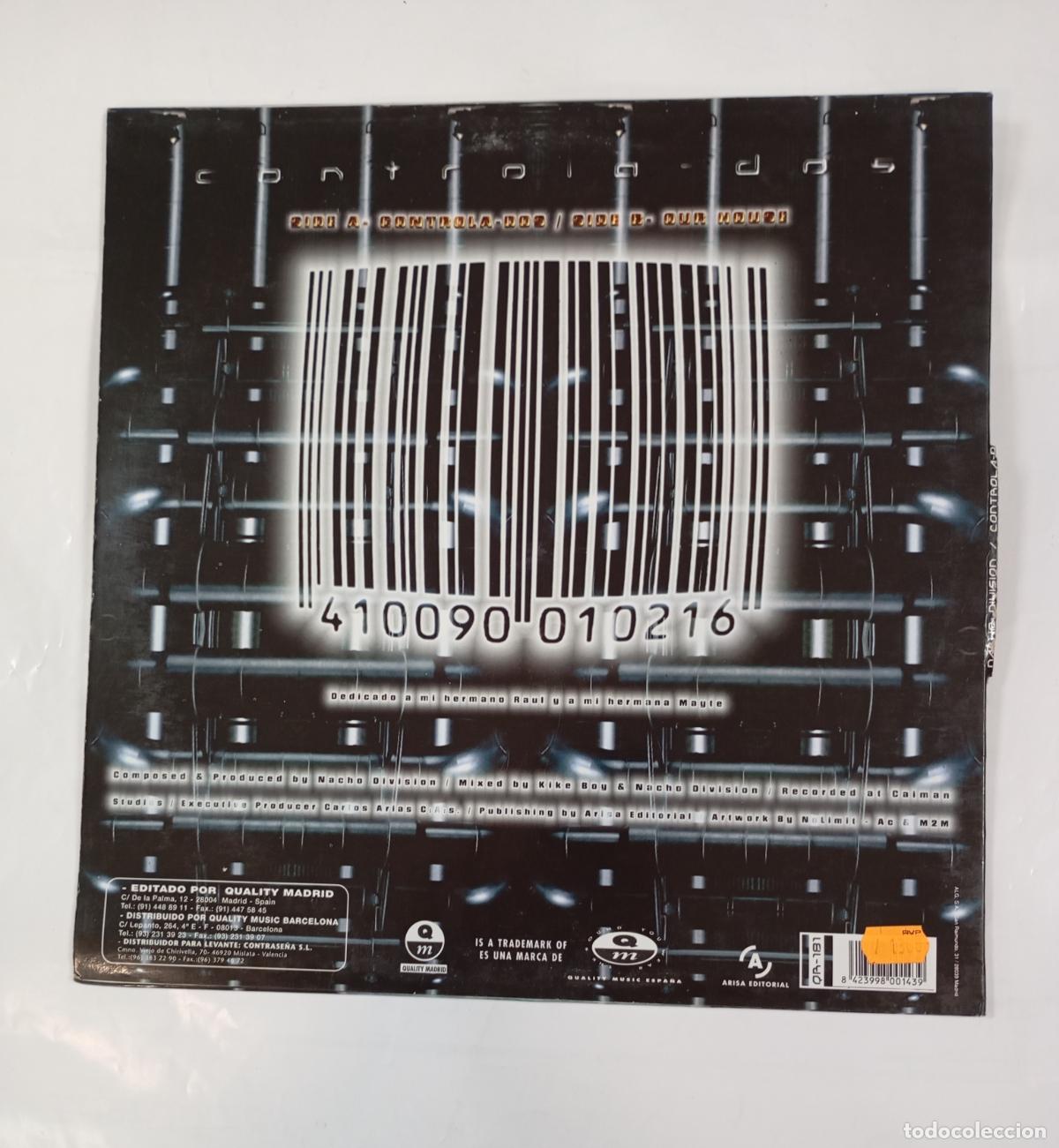 Discos de vinilo: NACHO DIVISION. CONTROLA-DOS. MAXI-SINGLE. TDKDA22 - Foto 2