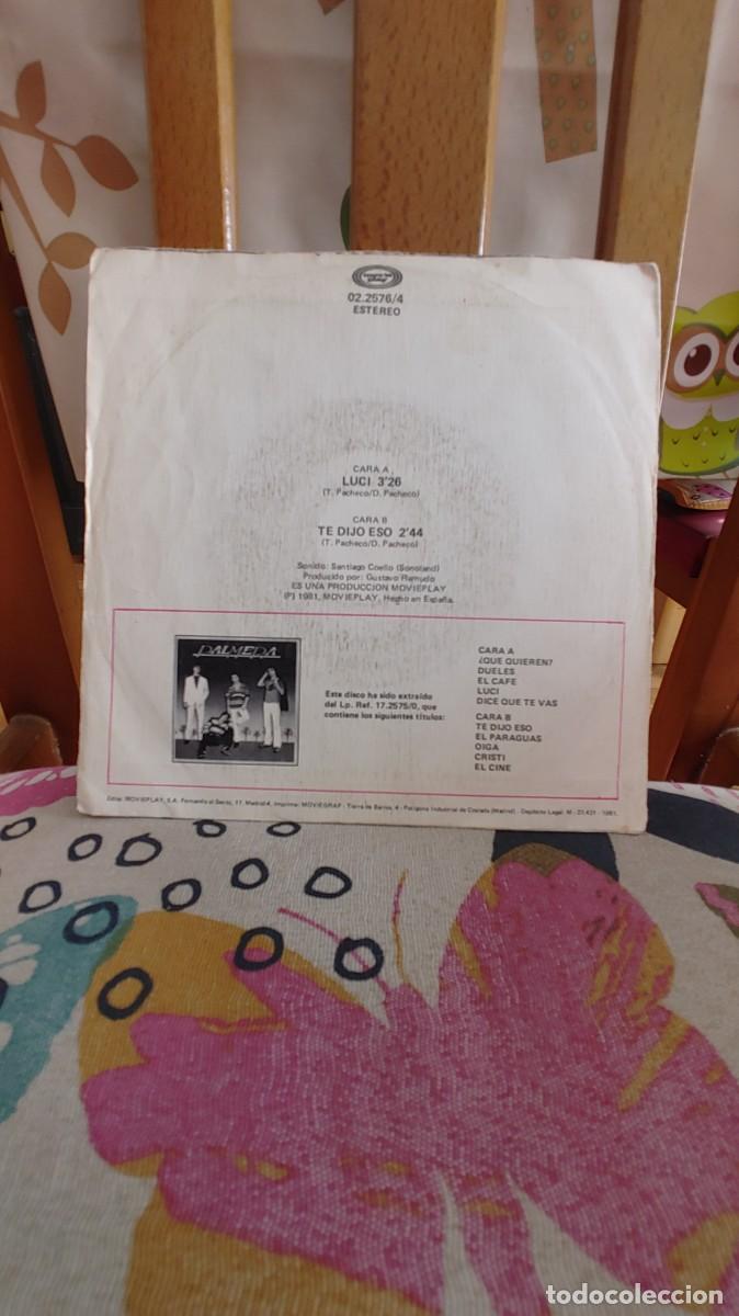Discos de vinilo: PALMERA-SINGLE LUCI-1981 - Foto 3