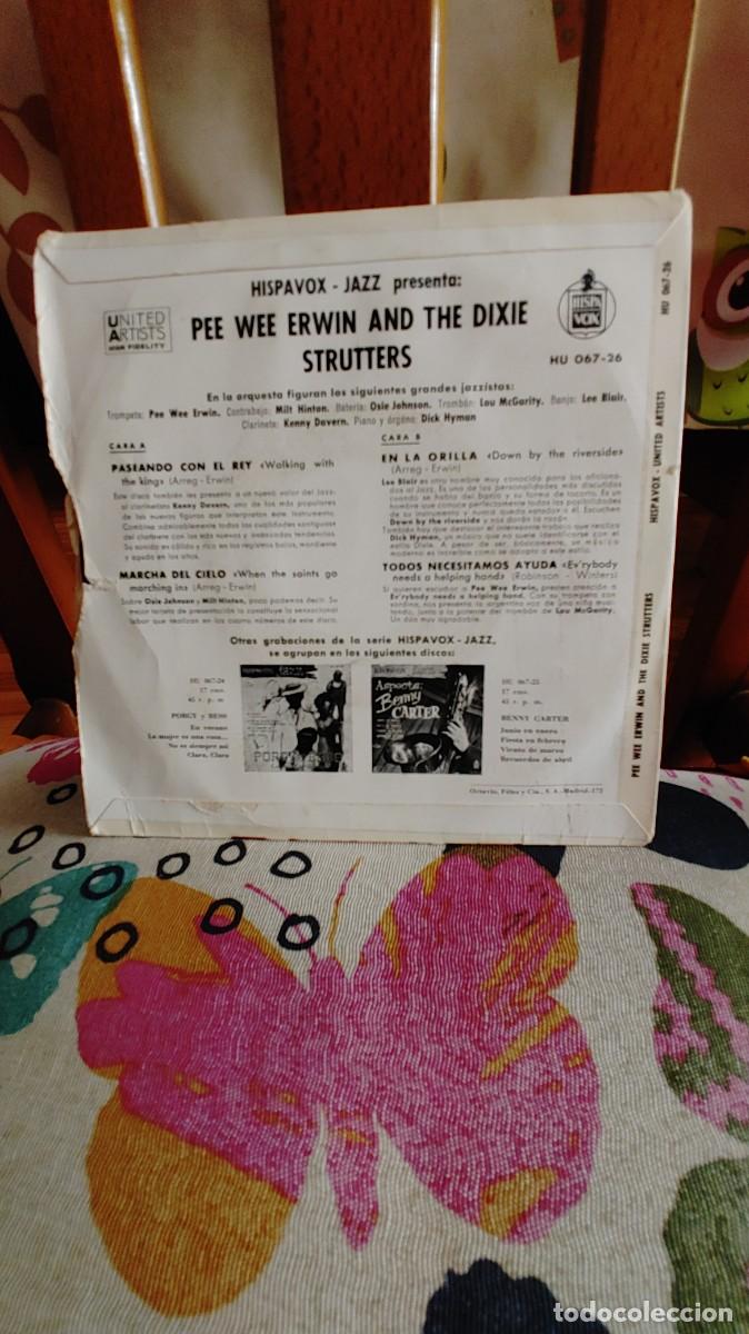 Discos de vinilo: PEE WEE ERWIN AND THE DIXIE STRUTTERS-EP PASEANDO CON EL REY +3 - Foto 2