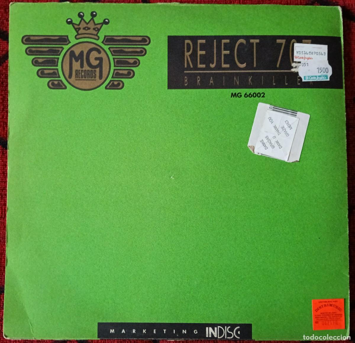 Discos de vinilo: REJECT 707 ** Brainkiller ** MAXI SINGLE VINILO 1988 - Foto 2