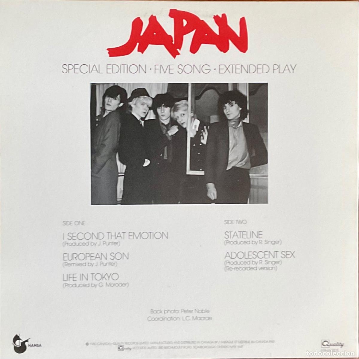 Discos de vinilo: JAPAN - SPECIAL EDITION-FIVE SONG-EXTENDED PLAY - Foto 2