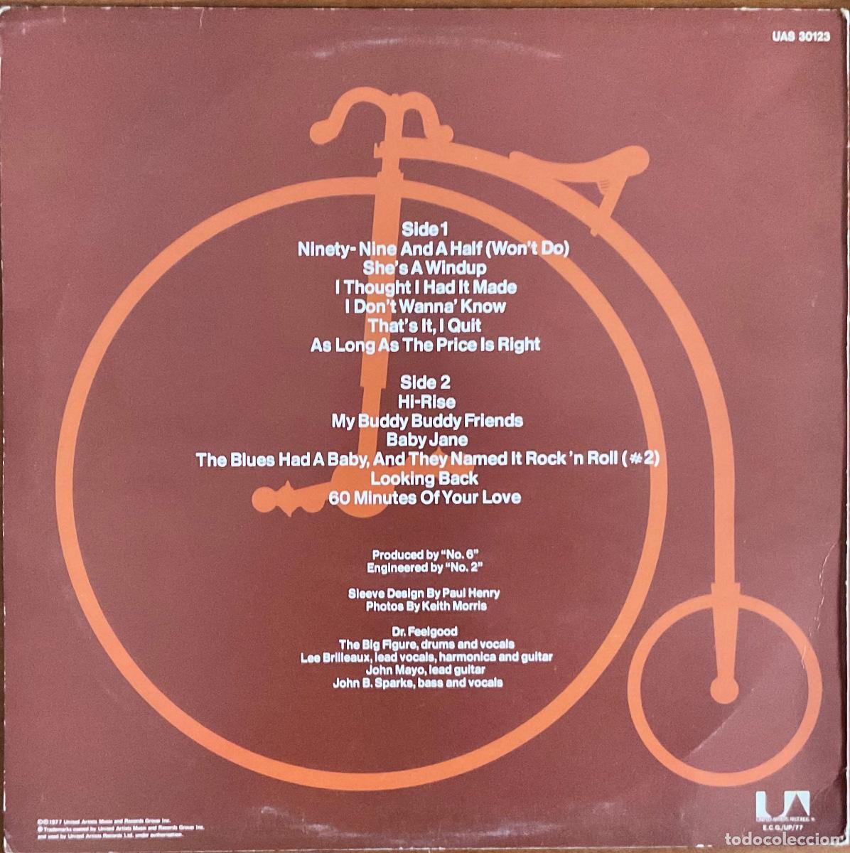 Discos de vinilo: DR. FEELGOOD - BE SEEING YOU - Foto 2