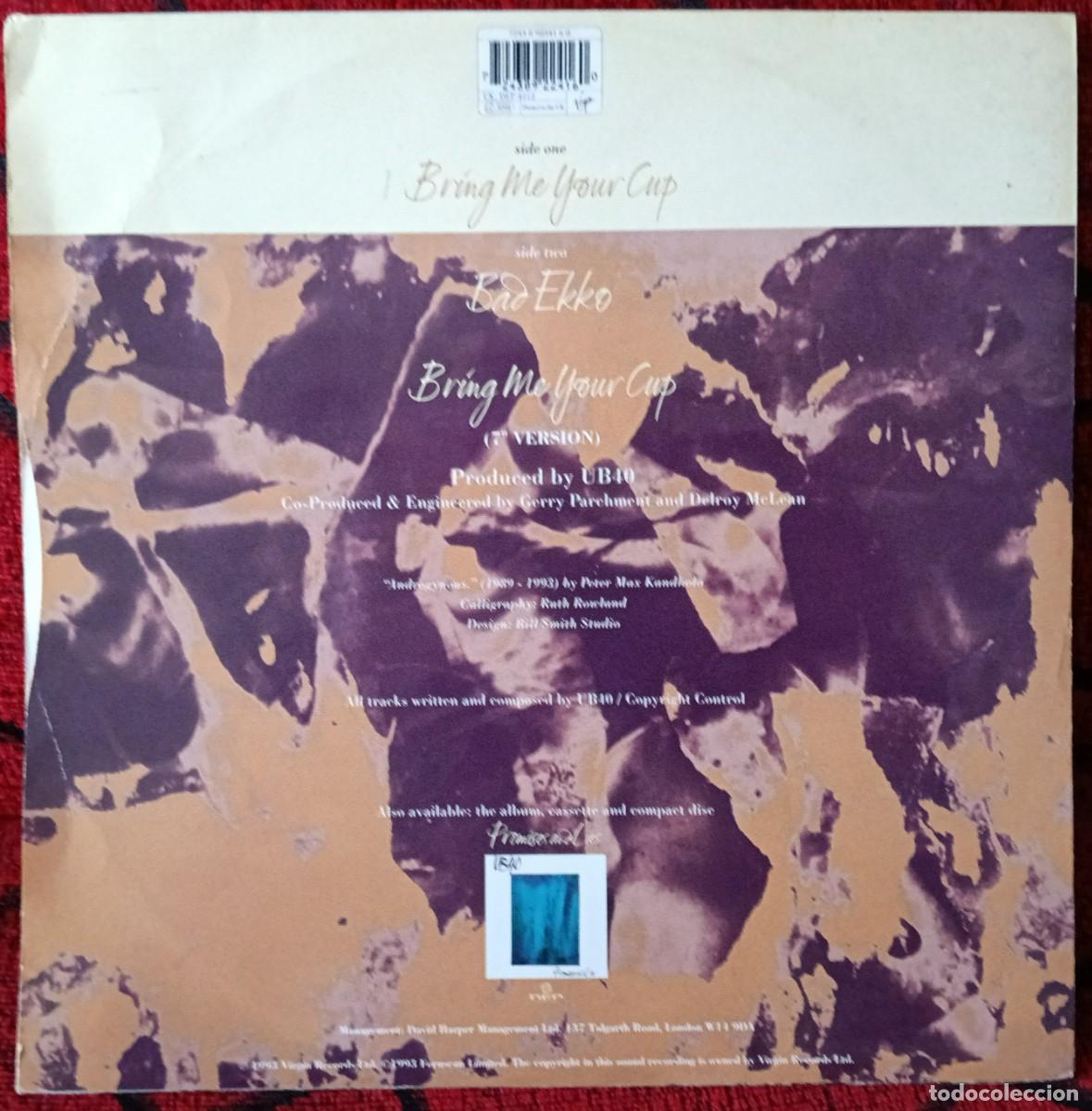 Discos de vinilo: UB40 ** Bring Me Your Cup ** MAXI SINGLE VINILO 1993 UK - Foto 2