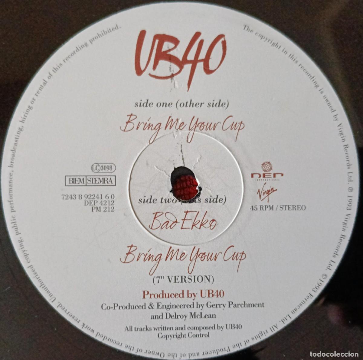 Discos de vinilo: UB40 ** Bring Me Your Cup ** MAXI SINGLE VINILO 1993 UK - Foto 3