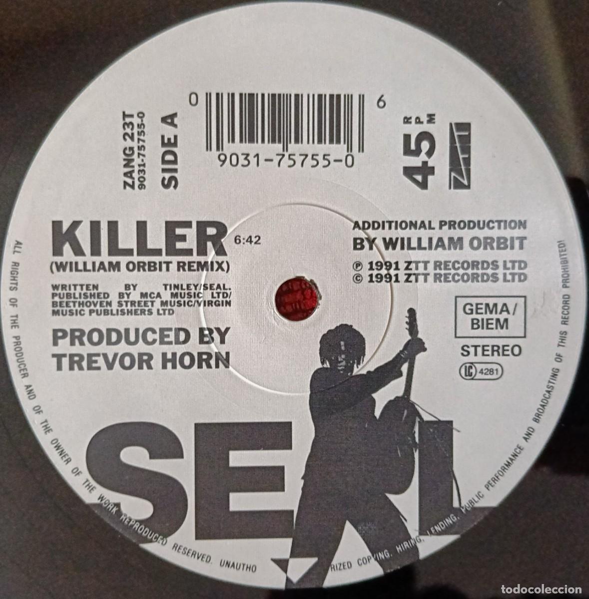 Discos de vinilo: SEAL ** Killer...Dance ** MAXI SINGLE VINILO 1991 - Foto 3