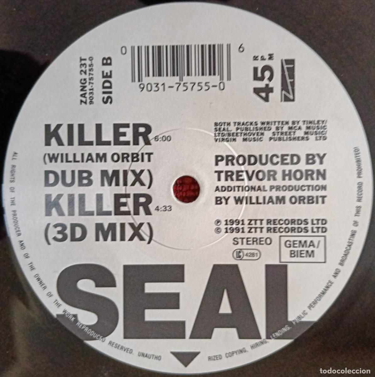 Discos de vinilo: SEAL ** Killer...Dance ** MAXI SINGLE VINILO 1991 - Foto 4