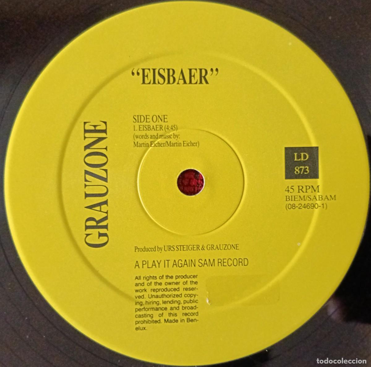 Discos de vinilo: GRAUZONE ** Eisb&aelig;r ** MAXI SINGLE VINILO BENELUX 1989 - Foto 3