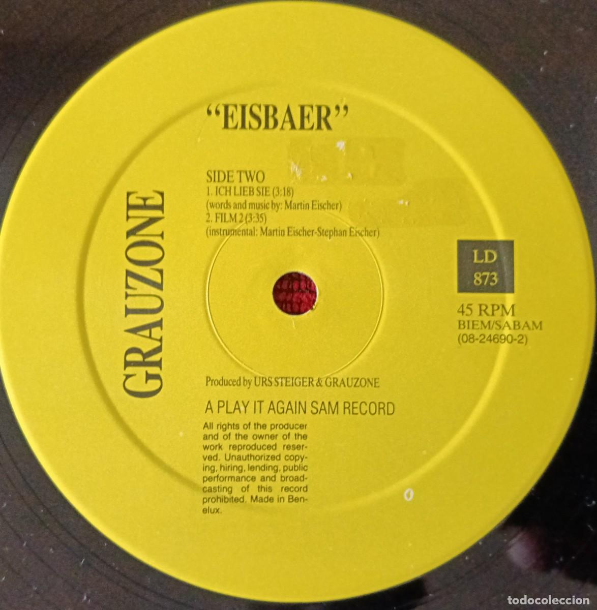 Discos de vinilo: GRAUZONE ** Eisb&aelig;r ** MAXI SINGLE VINILO BENELUX 1989 - Foto 4