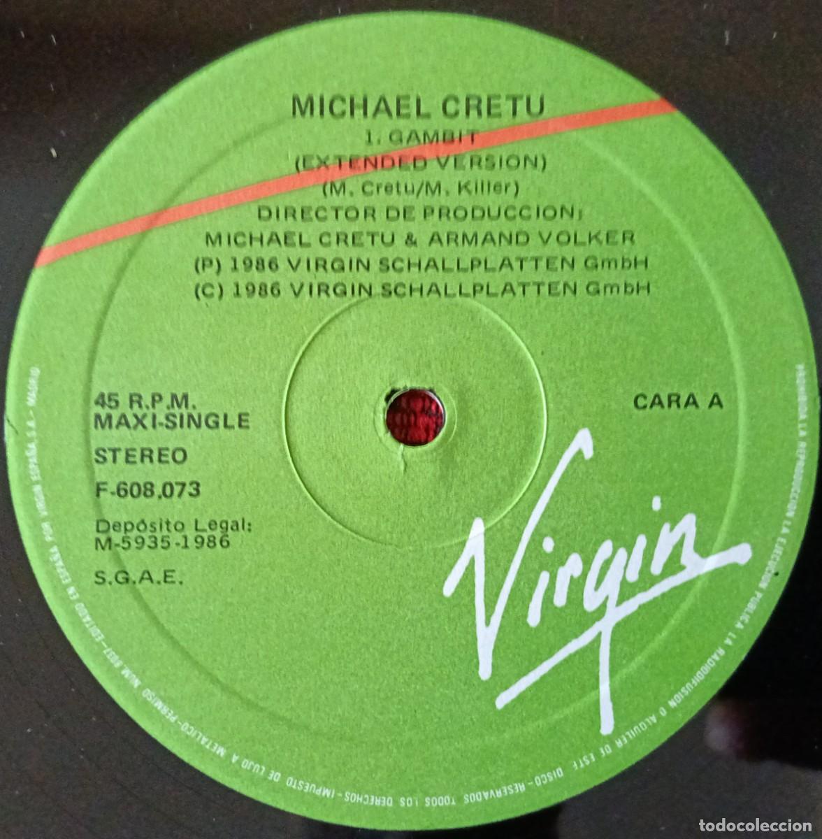 Discos de vinilo: MICHAEL CRETU ** Gambit ** MAXI SINGLE VINILO 1986 - Foto 3
