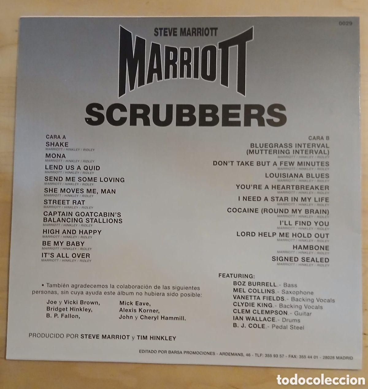 Discos de vinilo: STEVE MARRIOT : SCRUBBERS . Lp , Vinilo - Foto 2