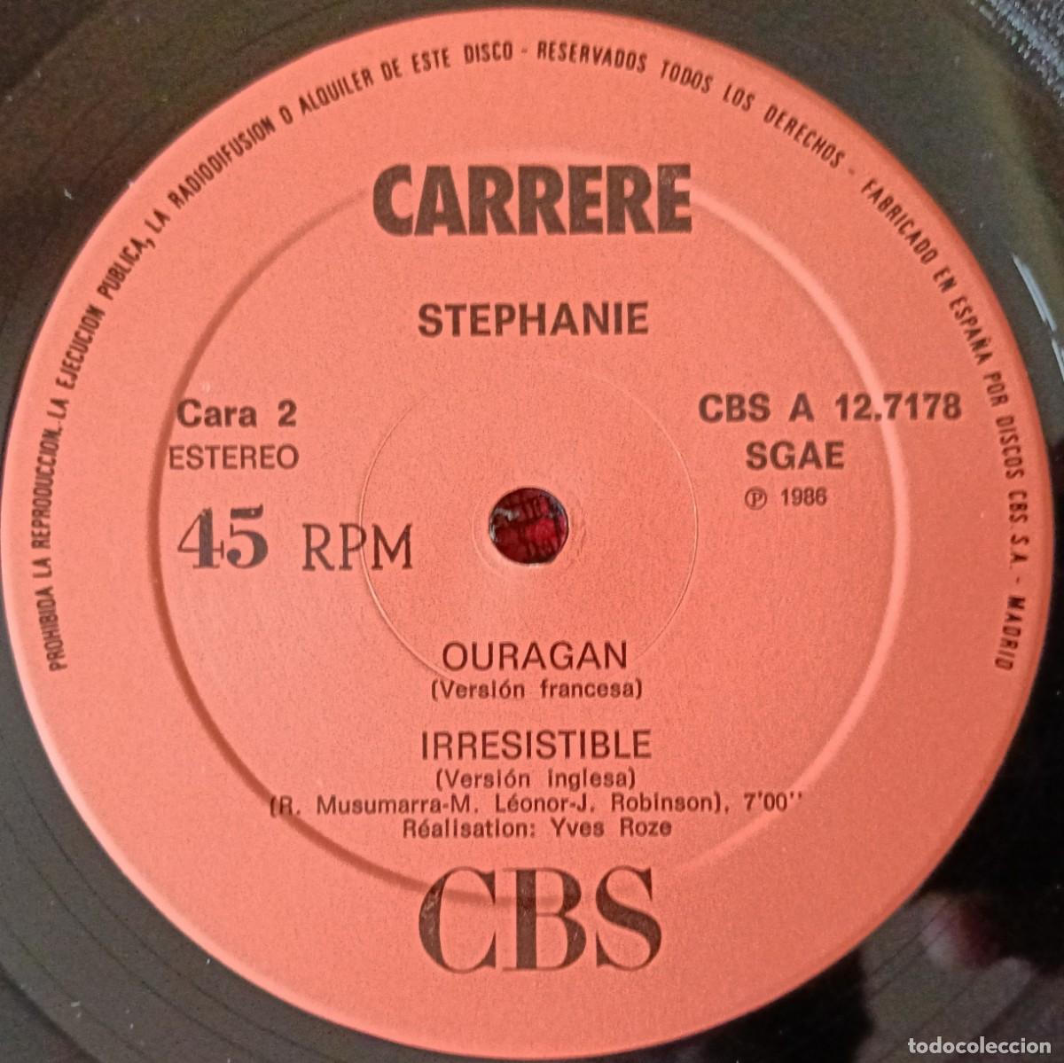 Discos de vinilo: STEPHANIE ** Irresistible ** MAXI SINGLE VINILO 1986 - Foto 4