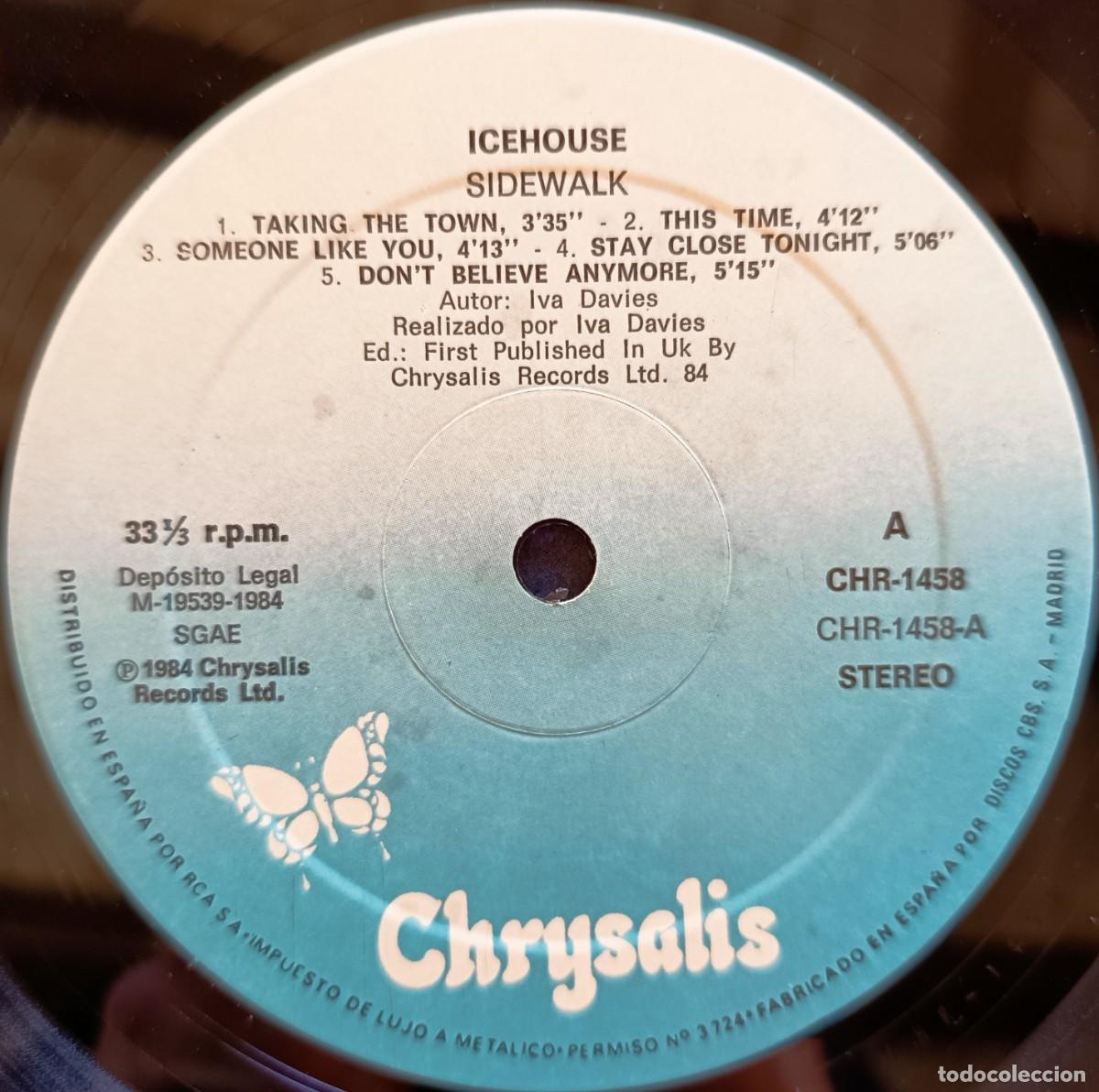 Discos de vinilo: ICEHOUSE : SIDEWALK [CHRYSALIS - ESP 1984] LP - Foto 3