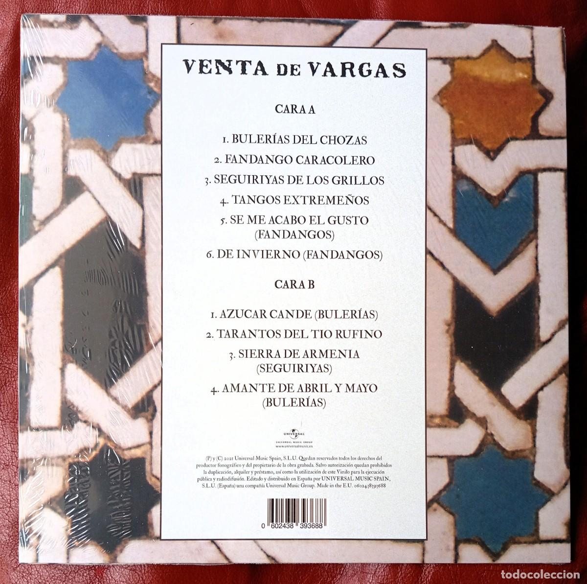 Discos de vinilo: CAMAR&Oacute;N DE LA ISLA - VENTA DE VARGAS LP - Foto 2