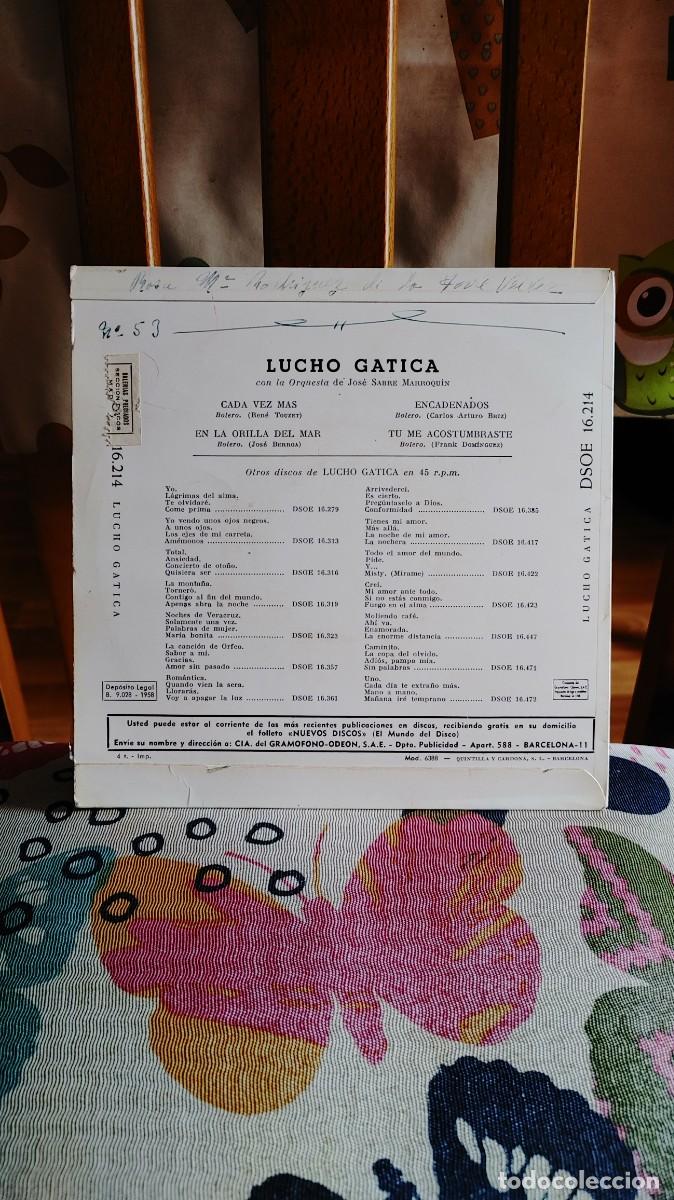 Discos de vinilo: LUCHO GATICA-EP CADA VEZ MAS +3 - Foto 2