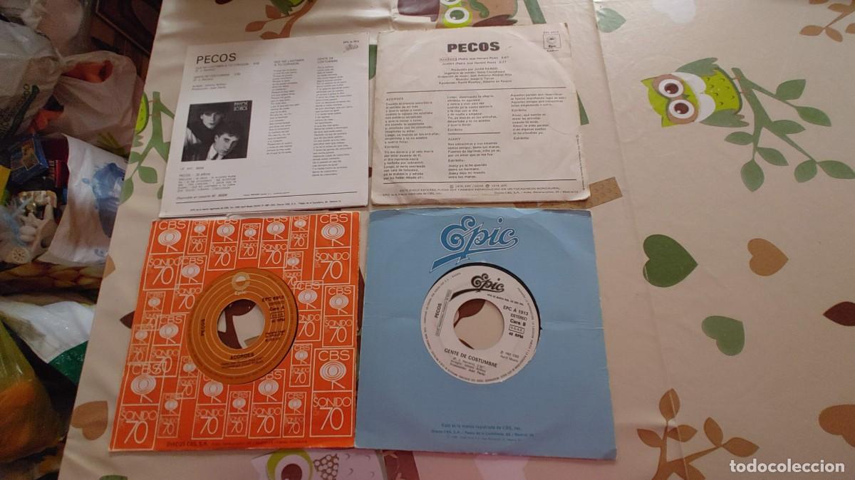 Discos de vinilo: PECOS-LOTE DE 4 SINGLES - Foto 2